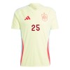 Maillot de Supporter Espagne Dani Vivian 25 Extérieur Euro 2024 Pour Homme